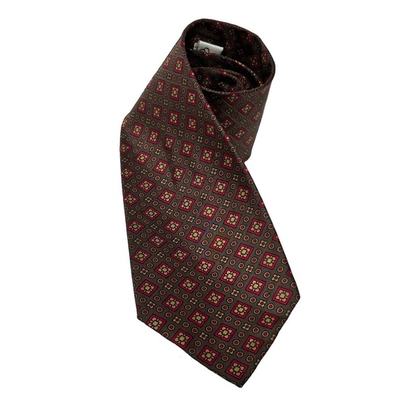 Lot Oscar de la Renta Neckties Ties Paisley Cubed Patterns Hand Finished - Picture 6 of 15